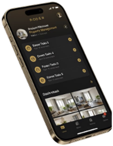 iPhone displaying the BHS property management app